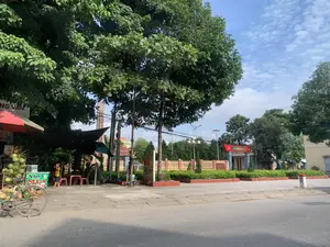 Bối cảnh là một con đường ở một khu vực tại Việt Nam. Bên trái là một quán nước nhỏ ven đường, nằm dưới tán cây lớn. Quán có biển hiệu ghi "NƯỚC MÍA SẠCH" và bày bán nhiều quả dừa tươi. Gần đó có một chiếc xe đạp cũ và một người mặc áo vàng đang đứng. Ở phía sau, bên kia đường là cổng vào của một cơ sở có hàng rào, có thể là một cơ quan công quyền hoặc khu nhà văn hóa. Trên cổng có treo một băng rôn lớn màu đỏ với khẩu hiệu "ĐẢNG CỘNG SẢN VIỆT NAM QUANG VINH MUÔN NĂM". Một biển hiệu khác gần đó quảng cáo "Kem", "Sữa Chua". Ở lề đường bên phải có một cột mốc ghi "H4" và "52". Khung cảnh diễn ra vào một ngày nắng, trời trong xanh và có nhiều cây cối.。（日本語訳）。背景はベトナムのある地域の一本の道です。左側には、大きな木陰の下にある道端の小さな飲み物屋があります。その店には「NƯỚC MÍA SẠCH」（清潔なサトウキビジュース）と書かれた看板があり、たくさんの新鮮なココナッツが売られています。その近くには古い自転車が一台あり、黄色い服を着た人が一人立っています。後方、道の向こう側には、柵のある施設の入り口があり、それは公的機関か文化会館かもしれません。門の上には「ĐẢNG CỘNG SẢN VIỆT NAM QUANG VINH MUÔN NĂM」（ベトナム共産党万歳）というスローガンが書かれた大きな赤い横断幕が掲げられています。近くにある別の看板は「Kem」（アイスクリーム）、「Sữa Chua」（ヨーグルト）を宣伝しています。右側の道端には「H4」と「52」と記されたキロポストがあります。光景は晴れた日に繰り広げられており、空は青く澄み、木々がたくさんあります。