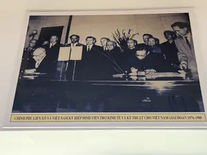 CHÍNH PHỦ LIÊN XÔ VÀ VIỆT NAM KÝ HIỆP ĐỊNH VIỆN TRỢ KINH TẾ VÀ KỸ THUẬT CHO VIỆT NAM GIAI ĐOẠN 1976-1980。（日本語訳）。ソビエト連邦政府とベトナム政府、1976年～1980年期間の対ベトナム経済・技術援助協定に調印