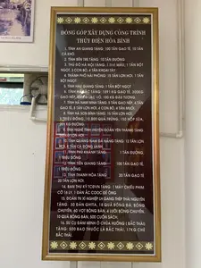 Bảng ghi công đóng góp xây dựng công trình Thủy điện Hòa Bình（ホアビン水力発電所建設への貢献者芳名板）