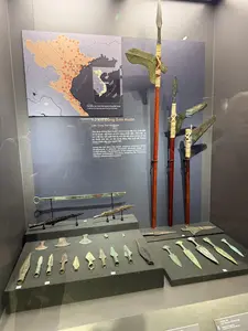 BIỂN ĐÔNG。VIỆT NAM。QĐ. Hoàng Sa (VIỆT NAM)。QĐ. Trường Sa (VIỆT NAM)。Địa điểm các cuộc khởi nghĩa chống Bắc thuộc。Vũ khí Đông Sơn muộn。Giai đoạn Đông Sơn muộn, vũ khí có sự tiếp thu, phát triển về kỹ thuật, loại hình và tính năng chiến đấu. Đặc biệt, vũ khí chất liệu sắt xuất hiện là một cải tiến quan trọng về mặt kỹ thuật chế tác, có tác dụng tăng hiệu quả sát thương trong chiến đấu của người Việt.。Sưu tập Qua。Cách ngày nay 1800-2200 năm。（日本語訳）。南シナ海。ベトナム。ホアンサ諸島（ベトナム）。チュオンサ諸島（ベトナム）。北属に対する蜂起の場所。後期ドンソン文化の武器。後期ドンソン文化の時代、武器は技術、種類、戦闘機能において継承・発展した。特に、鉄製の武器の出現は製作技術面で重要な改良であり、ベトナム人の戦闘における殺傷効果を高める作用があった。戈のコレクション。今から1800～2200年前