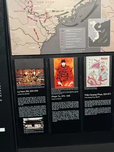 Bảo tàng Lịch sử Quân sự Việt Nam (Trưng bày về nhà nước Vạn Xuân với các nhân vật Lý Nam Đế, Phạm Tu, Triệu Quang Phục)（ベトナム軍事歴史博物館（萬春国の展示、登場人物：李南帝、范修、趙光復）