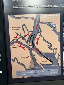 Trận Bạch Đằng 938（938年・白藤江の戦いの解説図 / ベトナム軍事歴史博物館）