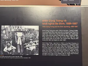 Định Công Tráng và khởi nghĩa Ba Đình, 1886-1887（ディン・コン・チャンとバディン蜂起に関する展示パネル / ベトナム軍事歴史博物館）