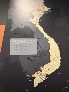 Các cuộc khởi nghĩa vũ trang chống Pháp, cuối thế kỷ XIX đầu thế kỷ XX（19世紀末～20世紀初頭の対フランス武装蜂起の地図 / ベトナム軍事歴史博物館）